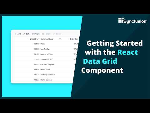 Getting Started with the React Data Grid Component