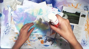 Simple Mixed Media  -  Collage for Backgrounds