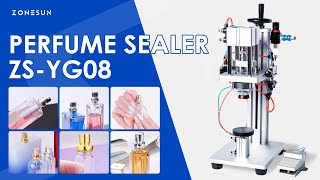 ZONESUN ZS-YG08 13/15/18/20mm Pneumatic Perfume Capping Machine