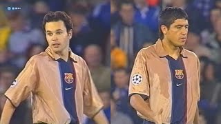 Iniesta y Riquelme jugando juntos (Debut de Iniesta) - 29/10/2002