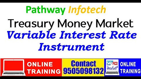 Treasury & Risk Management|| Money Market|| Variable Interest Rate Interest Rate|| Interest Rate Adj