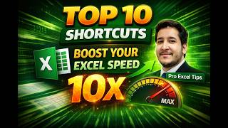 Sirf 5 Minute Me Excel Pro Ban Jao ⚡ (10 Powerful Shortcuts)#ExcelShortcuts #ExcelTips #MSExcel