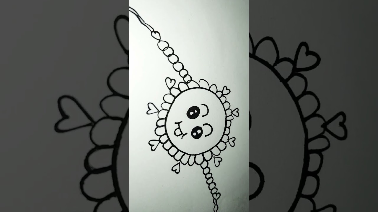 rakhi drawing easy and cute for kids 