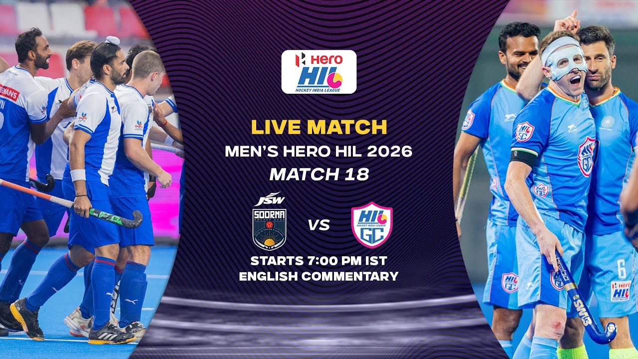 ENGLISH COMMENTARY || Men's Hero Hockey India League 2026 || Match 18 || SOORMA VS HIL GC