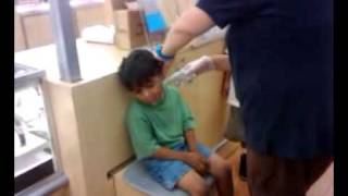 Boy Gets His Ears Pierced For First Time