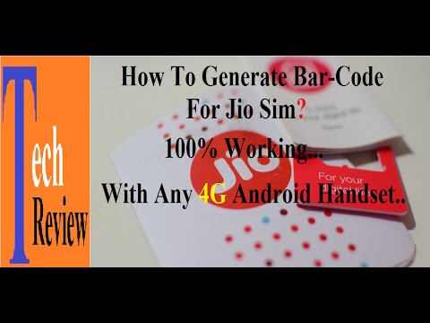 How To Generate Bar-code For Reliance Jio Sim For All 4G Mobile 100% ...