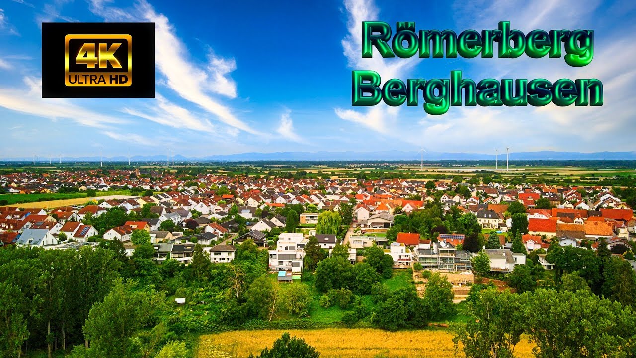 Römerberg OT  Berghausen von oben 4K