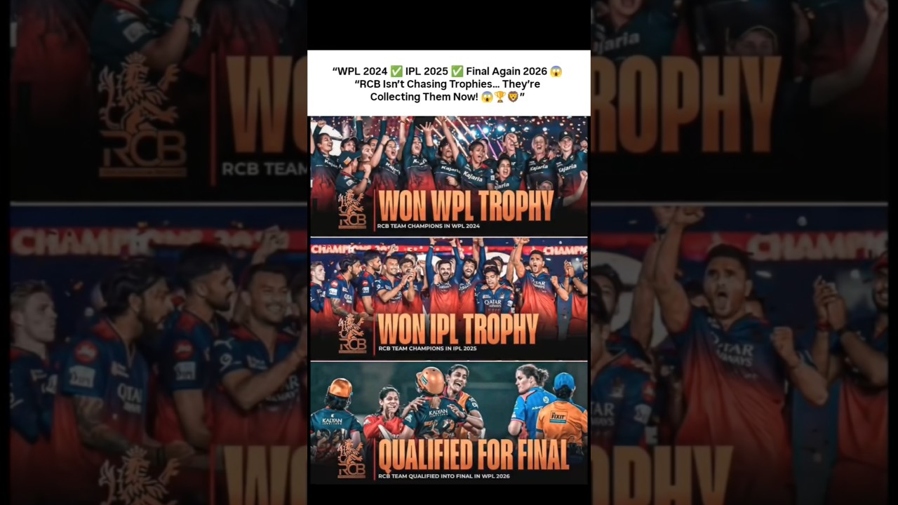 WPL 2024 ✅ IPL 2025 ✅ WPL Final 2026 😱 RCB Building a Dynasty! 🔥 