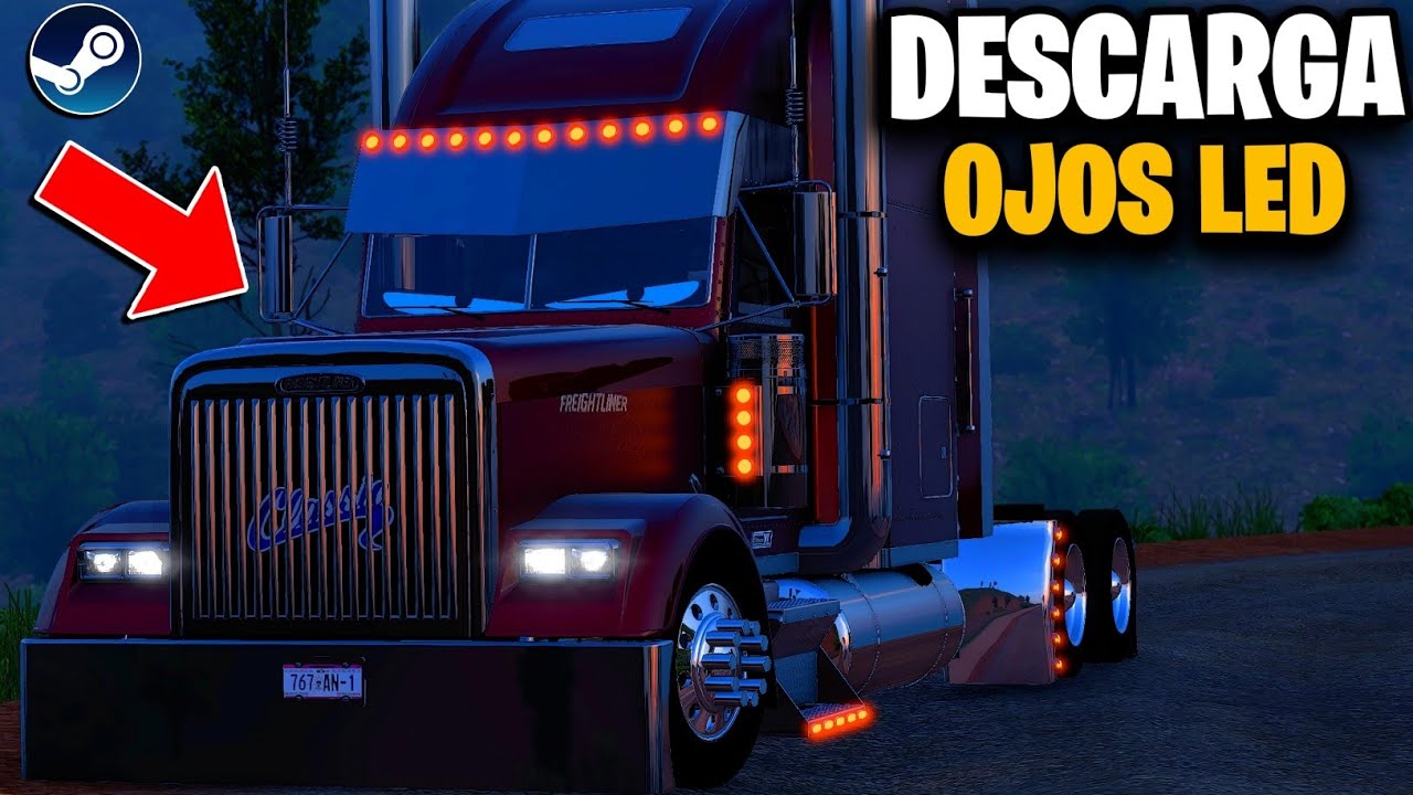 🔥DESCARGA OJOS LED CON ANIMACIÓN👀, MOD ATS 1.53! - YouTube