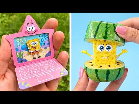 WOW! It's SpongeBob Fun Summer DIY! *We Made A Cardboard House In A Box*