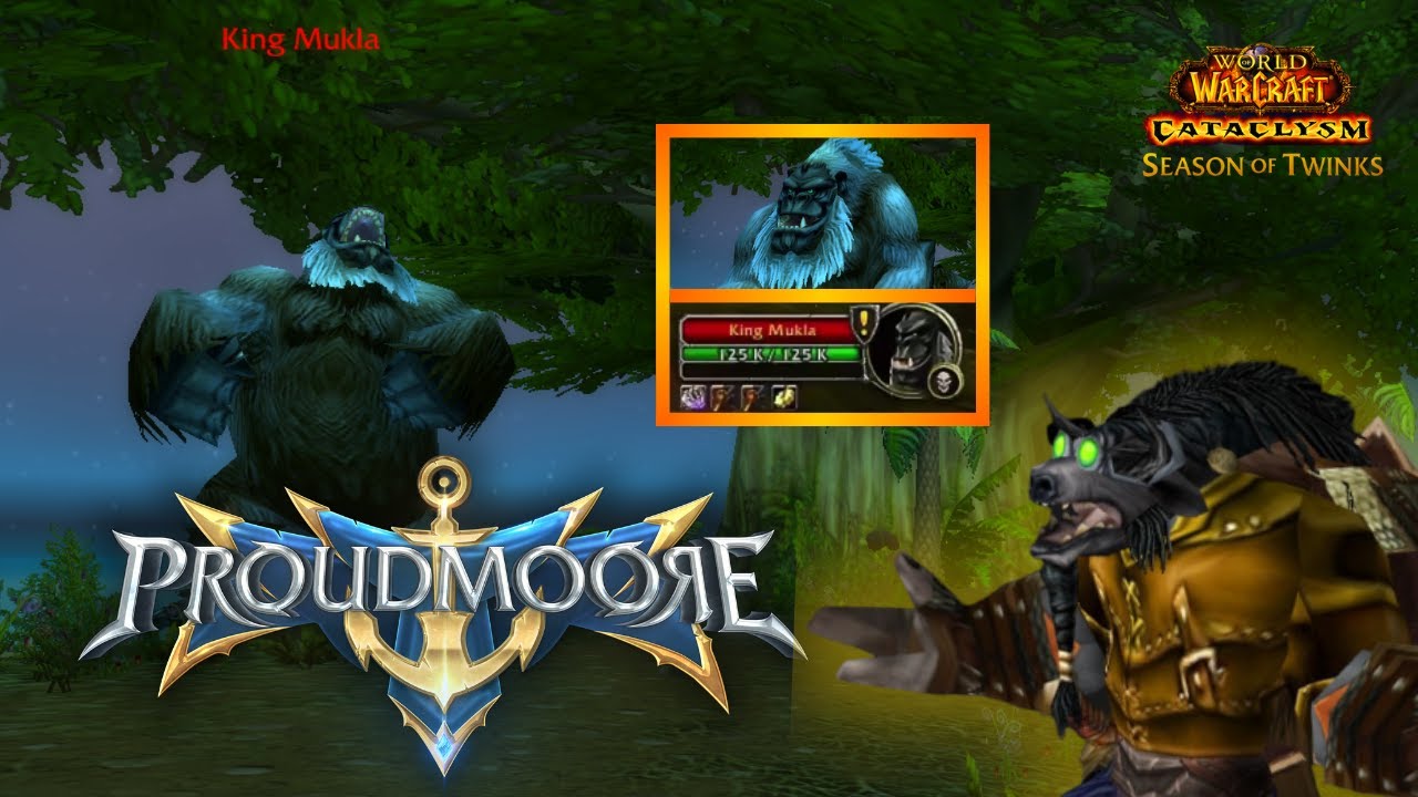World Boss 2/4 🦍 KING MUKLA - lvl 19 Twink 🦍 Proudmoore Project