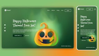 Responsive Website using HTML and CSS | Halloween Website Design Step By Step