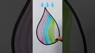 Satisfying Drawing &amp; Coloring 💧💧💧 | Relaxing Art Process #Shorts #Art #Trending