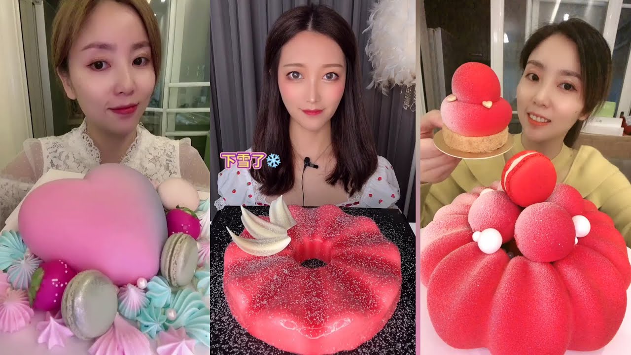 Asmr cakes mukbang🍰1 Mousse cake eating show eating sounds cake mukbang korean desserts асмр