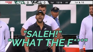 Jalen Hurts takes a NASTY hit on sideline & Nick Sirianni yells at Robert Saleh