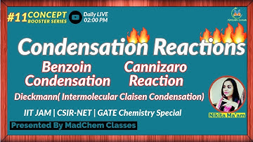 Condensation Reactions in Organic Chemistry| Cannizaro Reaction | Benzion & Acyloin Condensation