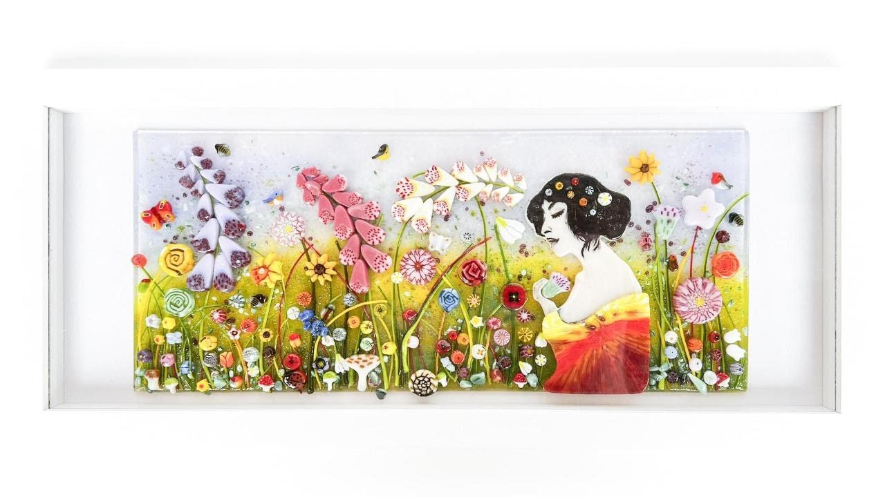 Fused Glass Eternal Lady in a Frame