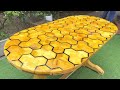 The Most Effective Way To Fix A Rotten Log //Create A Beautiful Tile Pattern On The Dining Table