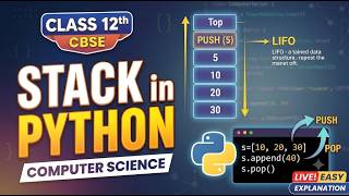 stack in python Class 12th chapter 3
