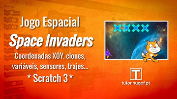 Scratch: Jogo Espacial (Space Invaders) | #4 (importar trajes, imagem de título)