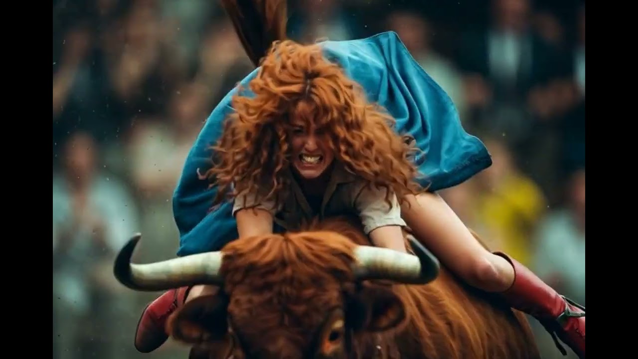 She Tamed the Untamable: Redhead vs Bull in the Ultimate Rodeo Showdown