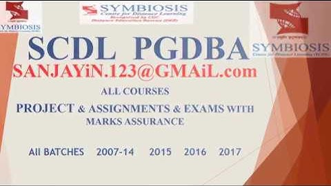Download scdl solved assignments and sample papers MBA PROJECT REPORT NEWS Symbiosis