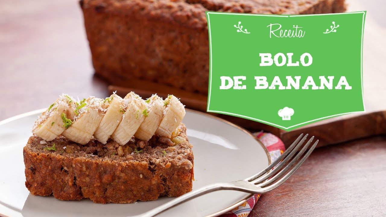 Bolo de Banana Muito Saudável | Sem açúcar, Vegano e Sem glúten