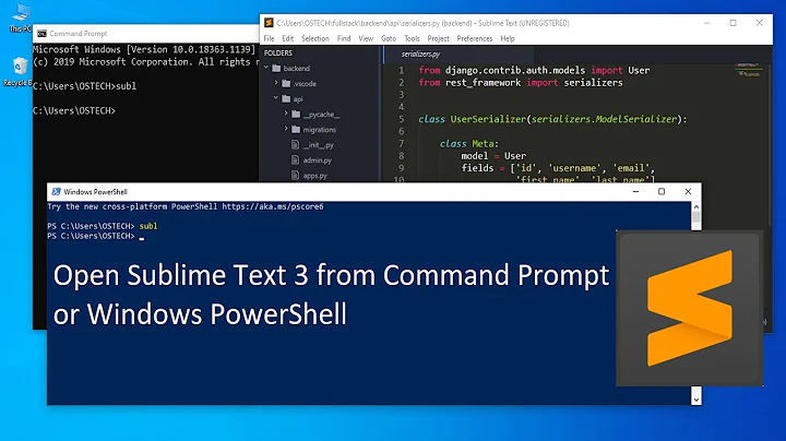 Open Sublime Text 3 from Command Prompt or PowerShell in Windows 10 | set path variable Sublime Text