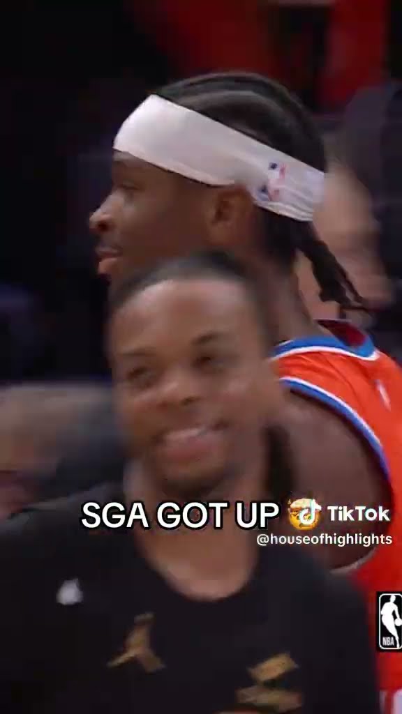 SGA GOT UP #hoodnews #okcthunder #NBA #basketball #sports #viralvideo #omg #how #wow #dunk #bball