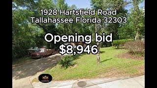 1928 Hartsfield Road, Tallahassee Florida 32303  is going to auction. Opening bid is $8,946