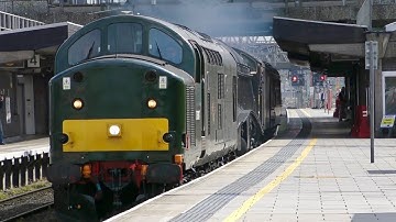 A4 4498 Sir Nigel Gresley Returns To The Mainline Being Dragged By 37521 At Stafford