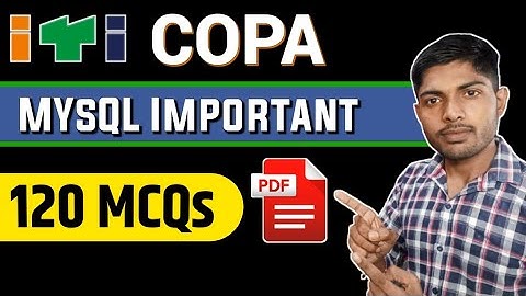 ITI COPA MySQL MCQ Database Concepts (DBMS) Questions and Answers with PDF Download