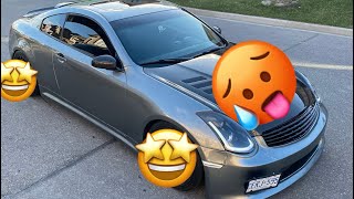 G35 gets new CARBON HOOD + NEW WHEELS - Update Walkaround