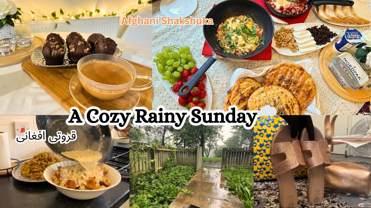 Silent Cozy Vlog🌿| Rainy Day🌧️| Afghani Breakfast| ShakShuka Recipe|Family Moments| Slow Living UK
