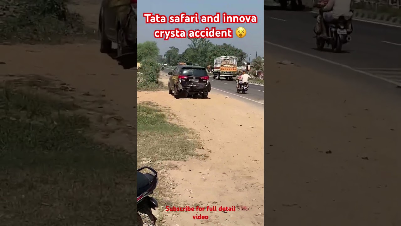 Tata Safari and innova accident Tata build quality🔥Subscribe for full video 