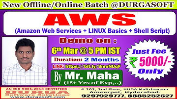 AWS (Amazon Web Services) Offline/Online Training @ DURGASOFT