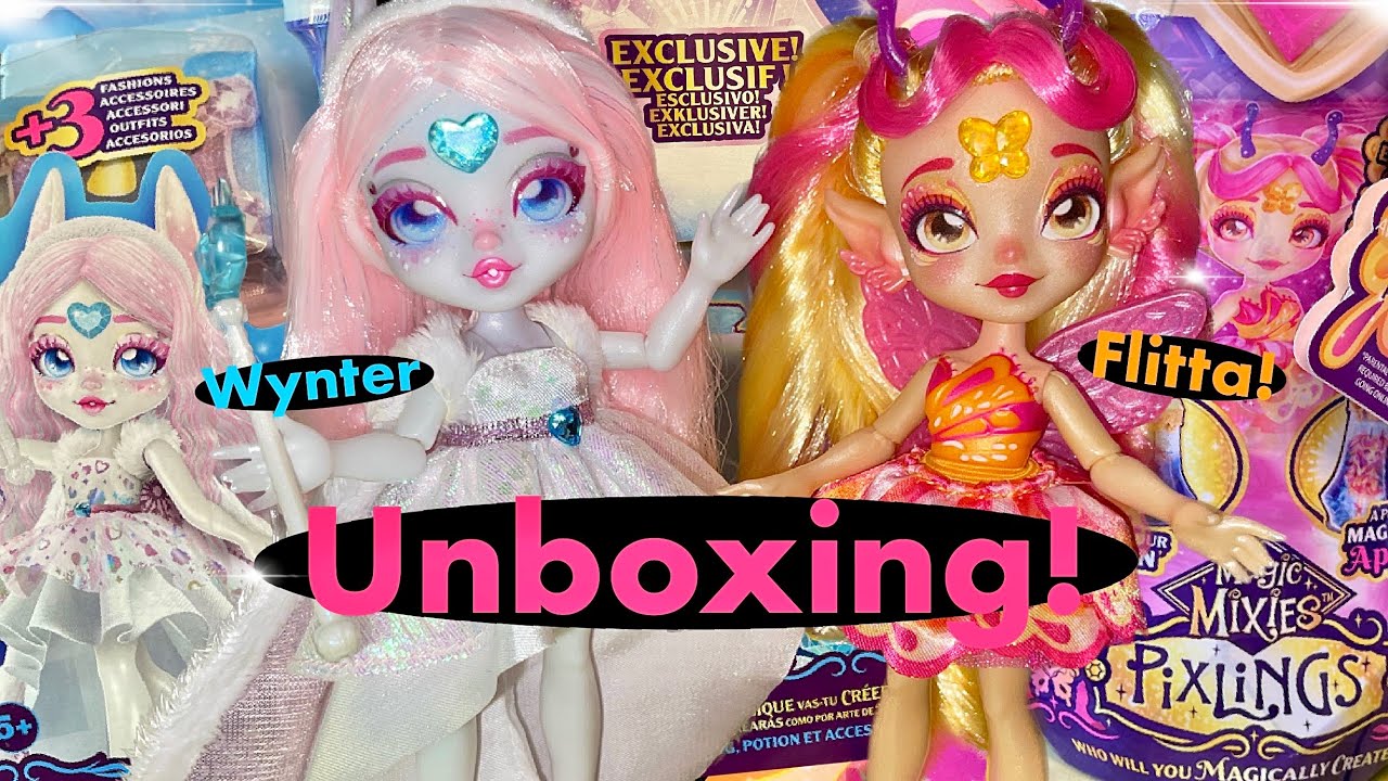 Magic Mixies PIXLINGS EXCLUSIVES Wynter & Flitta Dolls UNBOXED! 🥰🍵 