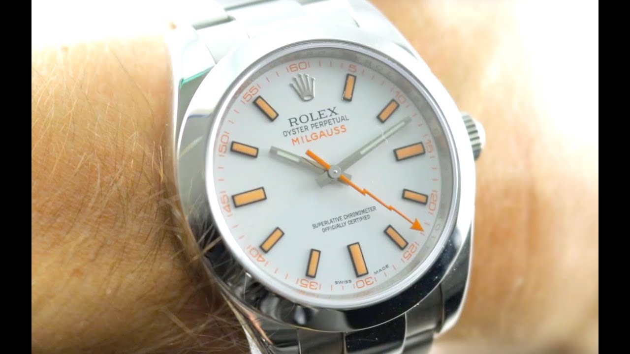 rolex milgauss white dial review