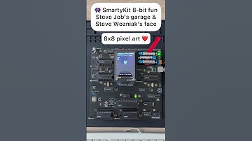 👾 SmartyKit #8bit demo: Steve Job’s garage, 8x8 pixel art and Steve Wozniak’s face #diyelectronics