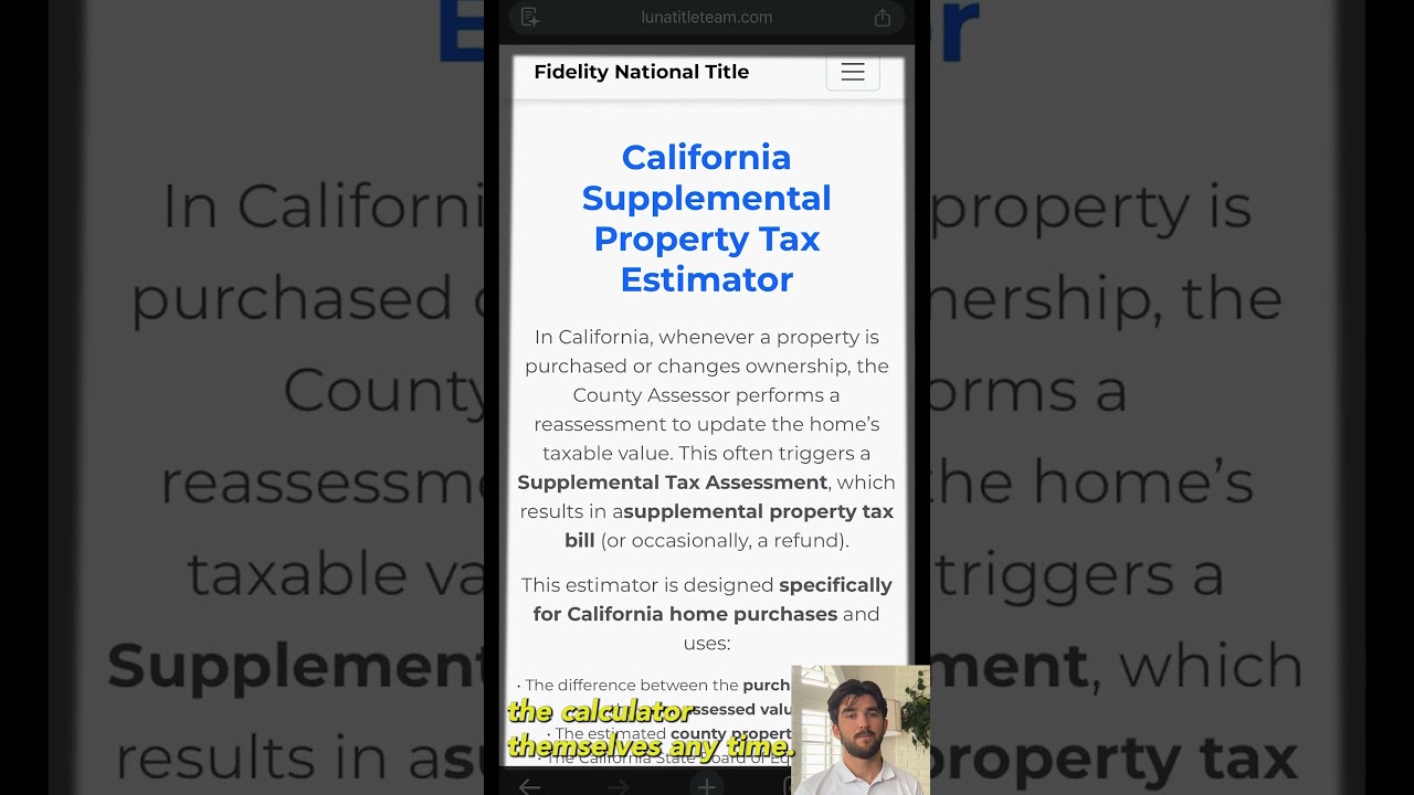 How to Estimate a Supplemental Property Tax Bill (CA Buyers Guide) - YouTube