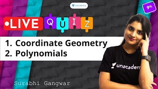 CBSE Class 9: Unacademy Live quiz on Coordinate Geometry and Polynomials | Unacademy Class 9 and 10