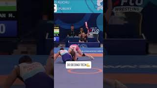A takedown and a lace was all Taylor Whiting needed in repechage at U20s!