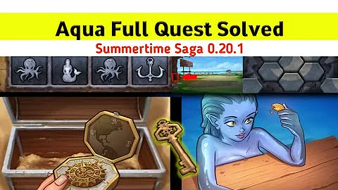 Aqua Full Walkthrough Summertime Saga 0.20.1 || Find Golden Compass and treasure box