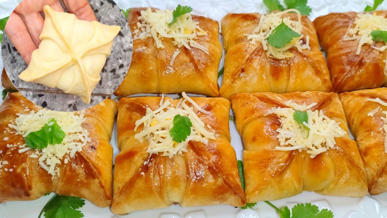 بعجينة المسمن فقط 😱 فطائر بريستيج مملحة مورّقة غادي تبهر ضيافك فرمضان 2026!