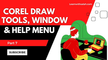 Tools menu |  window menu | help menu in corel draw | corel draw 2023 complete course in in Hindi