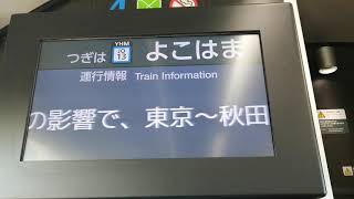 横須賀線E235-1000グリーン車 Green Car 車内lcd (新川崎-鶴見-新子安)-東神奈川-横浜 #20