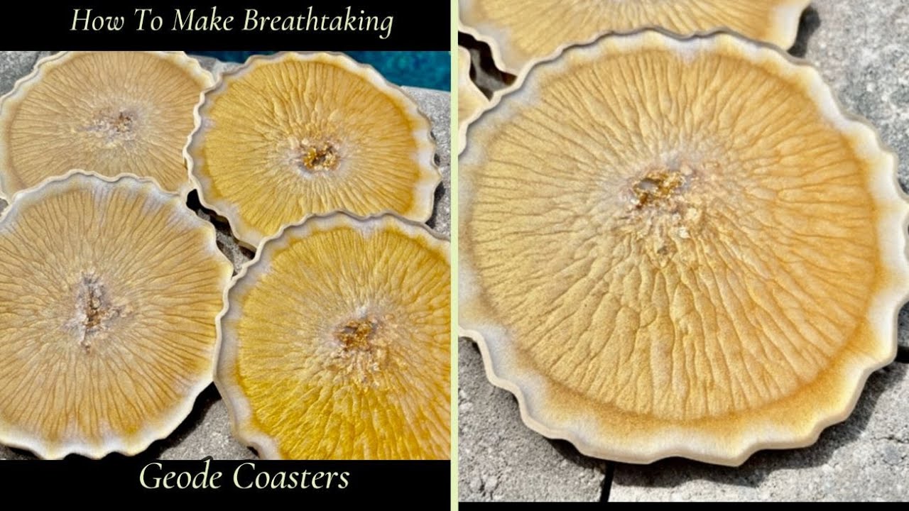 #25 Gorgeous Resin Geode Coasters Step By Step! Full Tutorial!