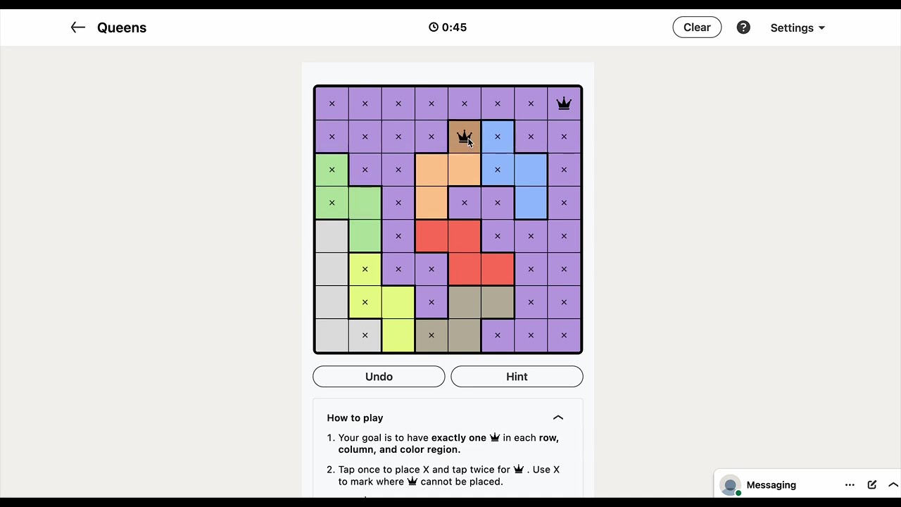 LinkedIn Games - Queens #302