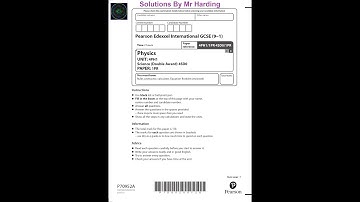 Edexcel - iGCSE - Physics - Paper 1PR - June 2022 - Solutions By Mr Harding