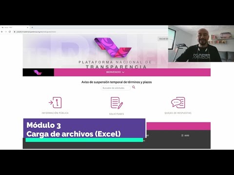 Operación y Funcionalidades del SIPOT: 3.1 Carga de información: Carga de archivos (Excel) Parte 1